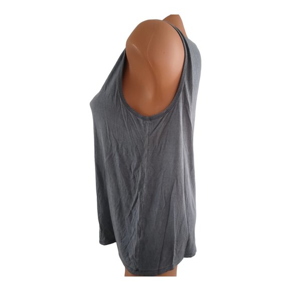 Cable and Gauge Blue Denim Viscose Sleeveless Top Shirt L - Picture 2 of 3